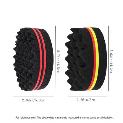 New Double-Sided Magic Twisted Hairbrush Sponge Fashion Styling Oval Dual Use Perforated Curly Sponge Wave Roll Washable Tool