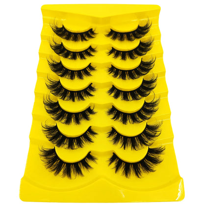 7 Pairs Russian Strip Lashes DD Curl Lashes Pack Fluffy False Lashes russian Lashes Pack Fluffy False Lashes russian extensions