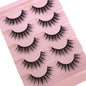NEW 5Pairs Cosplay Anime Eyelashes Makeup Women Manga Lashes Dramatic Fairy Clusters False Lashes Wet Look Fake Lashes