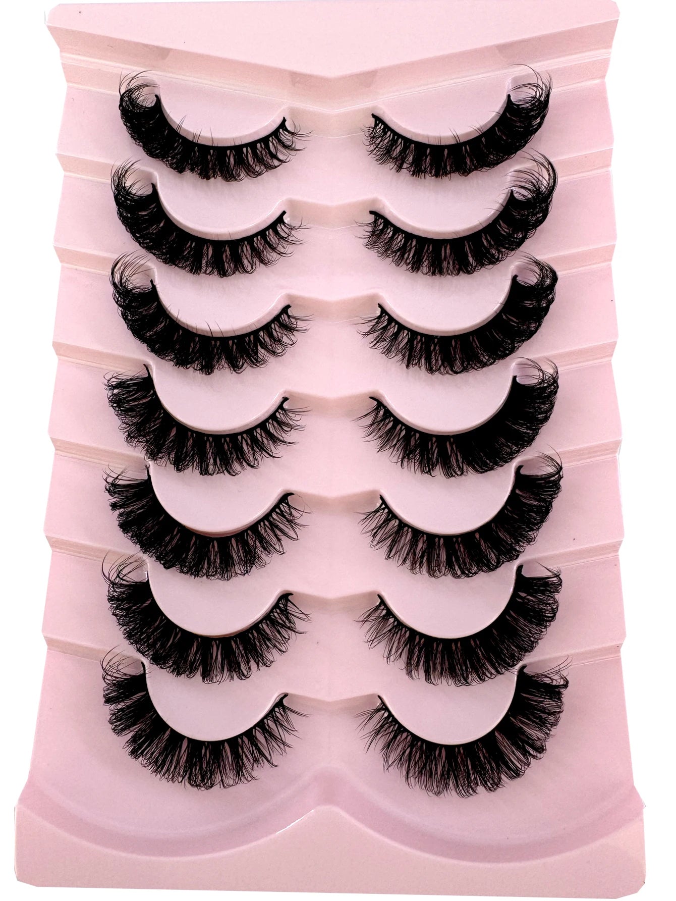 7 Pairs Russian Strip Lashes DD Curl Lashes Pack Fluffy False Lashes russian Lashes Pack Fluffy False Lashes russian extensions