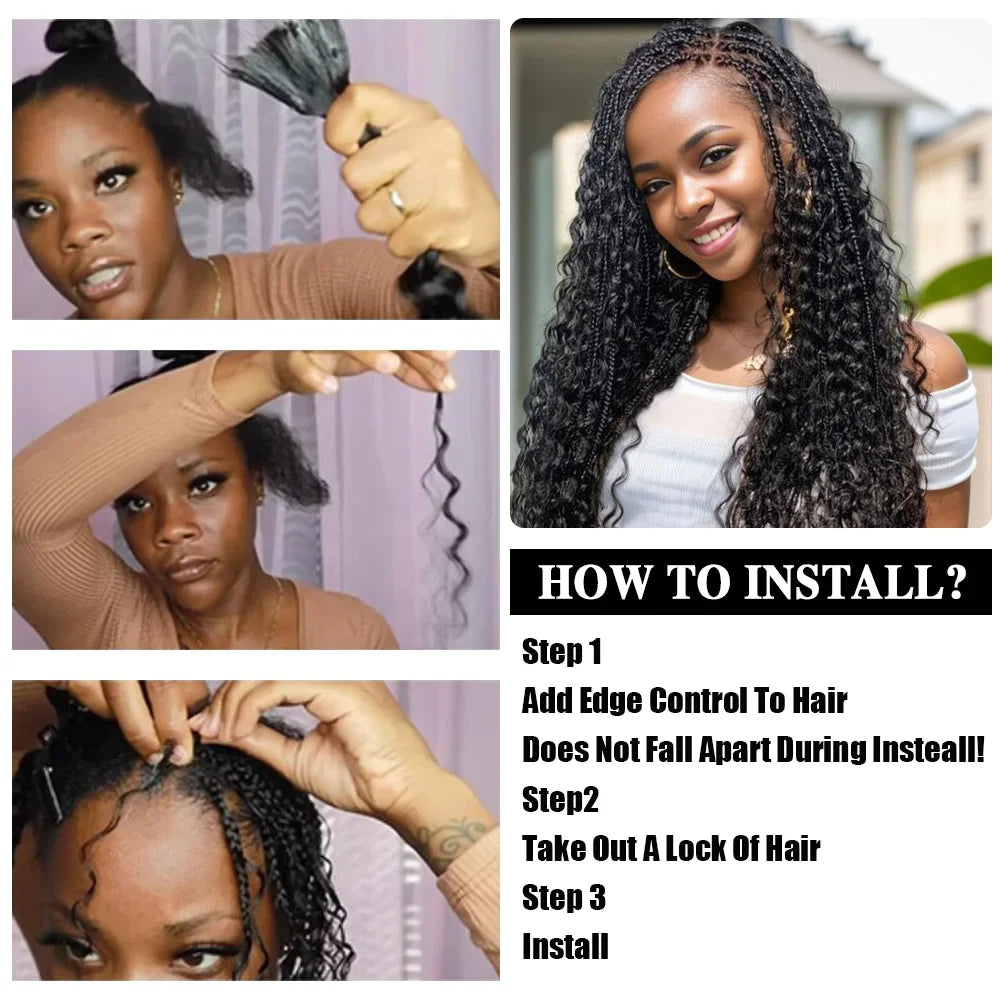Human Braiding Hair Deep Wave Bulk for Braiding