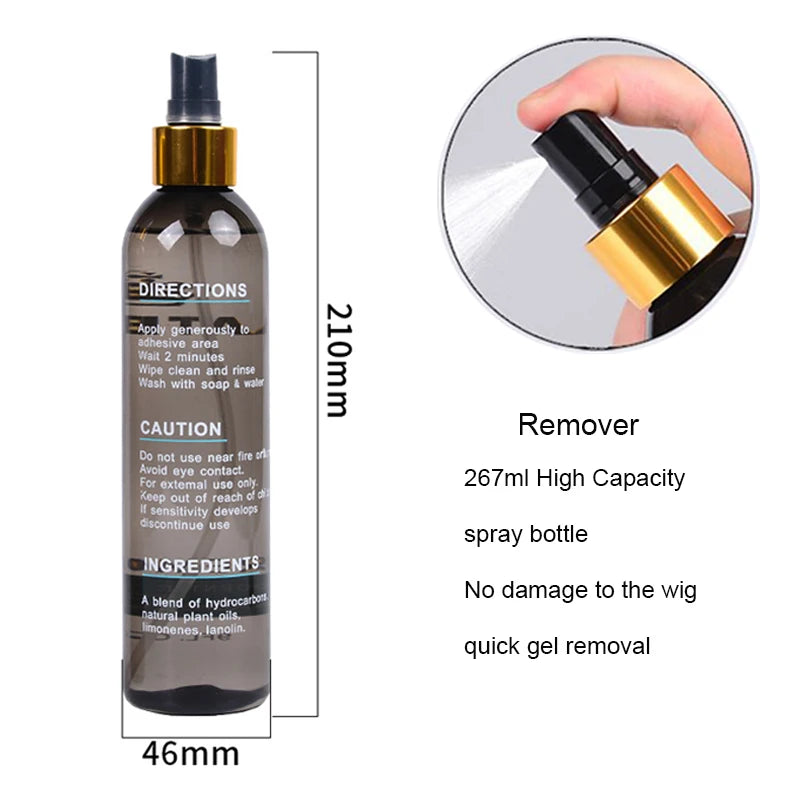 Katelon 267Ml Large Bottle Remover For Lace Wig Glue,Tape,Adhesive Gentle Powerful Spray Remover For Wig Glue System Easy To Use