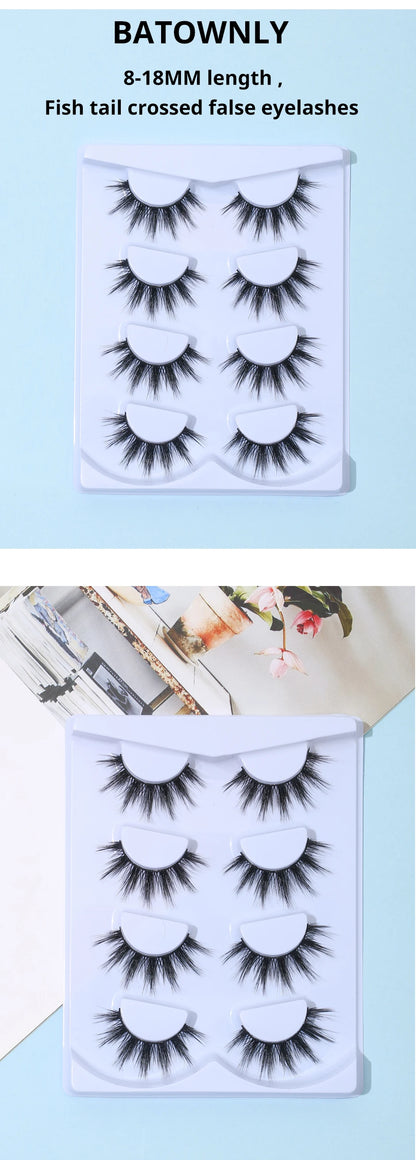 4 Pairs of Thick Comic Eyelashes