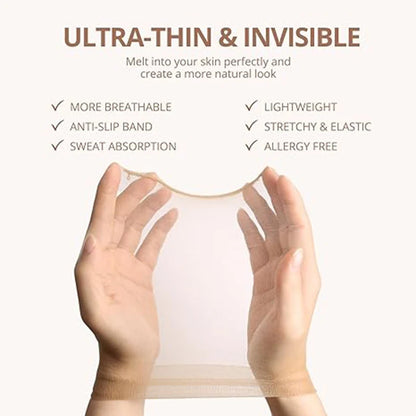 2/8/20Pcs HD Wig Caps High Quality Transparent HD Hair Nets Weave Nylon Stretchy Lace Front Wig Cap for Women Men Light Brown