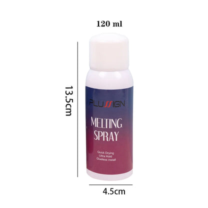 120Ml Lace Melting Spray Seamless Finish Glue Spray Wig Melting Spray & Hair Adhesive For Lace Wigs Strong Invisible Lace Glue