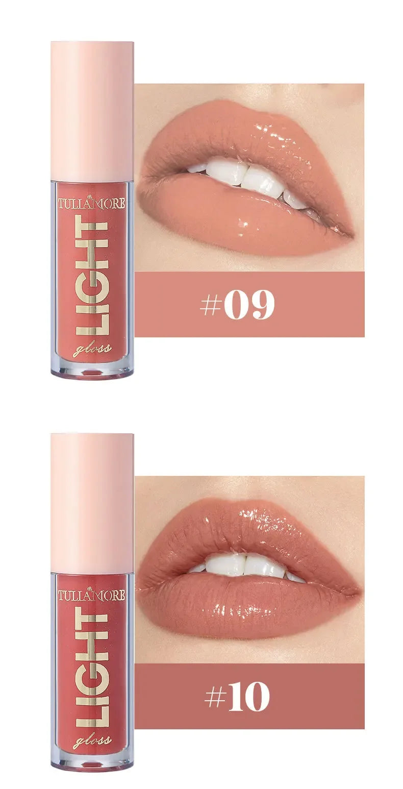 12-Color Lip Gloss Waterproof Long-lasting Moisturizing Lipstick Mirror Nude Lip Gloss Plain Lip Gloss Oil