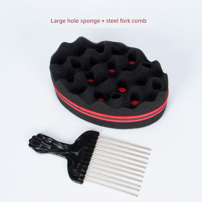 Black Hot Sponge Care Tool Comb Hair Shovel Curly Hair Rub Head Wipe Hair Barber Shop Supplies Small Particles