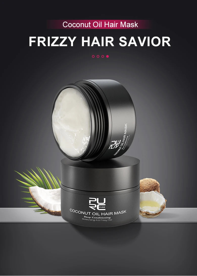 PURC Coconut Oil Hair Mask Repair Damaged Frizz Smoothing Nourishing Keratin Hair Treatments Masks Hair Care Products