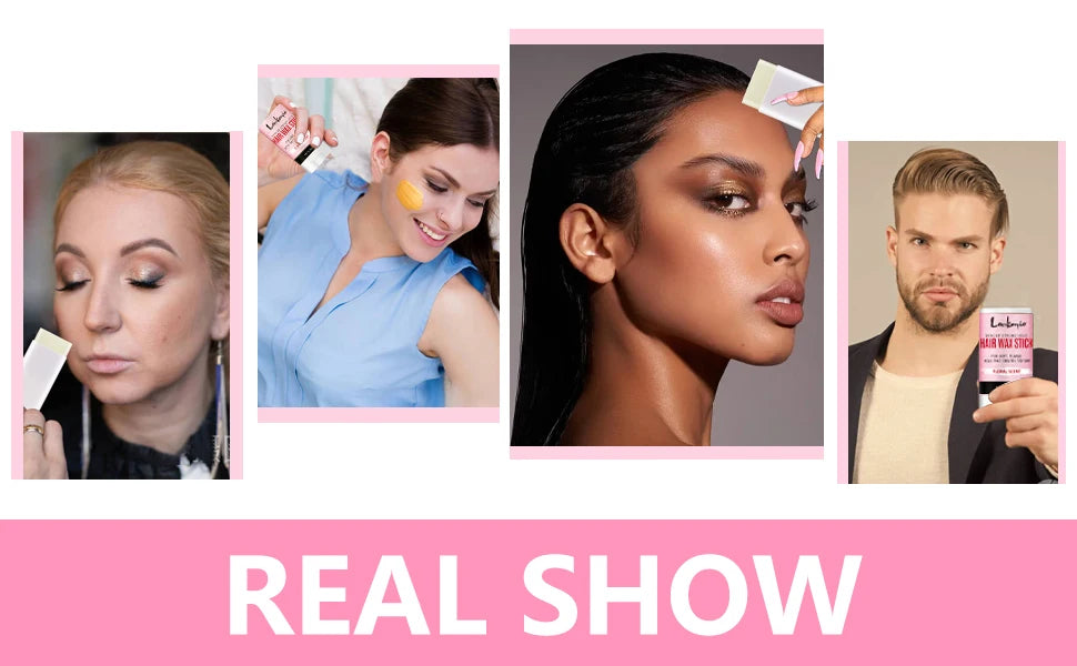 LOCKMIO Floral Scent Wax Stick Styling Smoothing Hair Pomade With Edge Control Brush Kit Anti-Frizz Flyaways For Natural Wigs