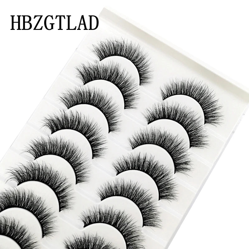 10 pairs Lashes Fluffy Soft Russian volumes Mink Lashes 3D Mink Eyelashes Lashes Reusable Fluffy False Lashes russian extensions