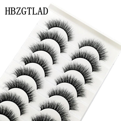 10 pairs Lashes Fluffy Soft Russian volumes Mink Lashes 3D Mink Eyelashes Lashes Reusable Fluffy False Lashes russian extensions