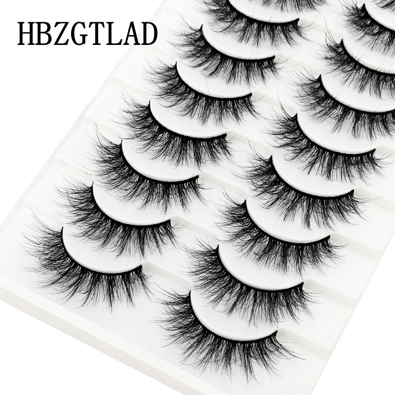 10 pairs Lashes Fluffy Soft Russian volumes Mink Lashes 3D Mink Eyelashes Lashes Reusable Fluffy False Lashes russian extensions