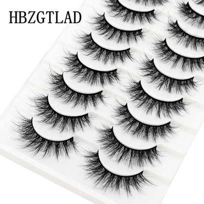 10 pairs Lashes Fluffy Soft Russian volumes Mink Lashes 3D Mink Eyelashes Lashes Reusable Fluffy False Lashes russian extensions