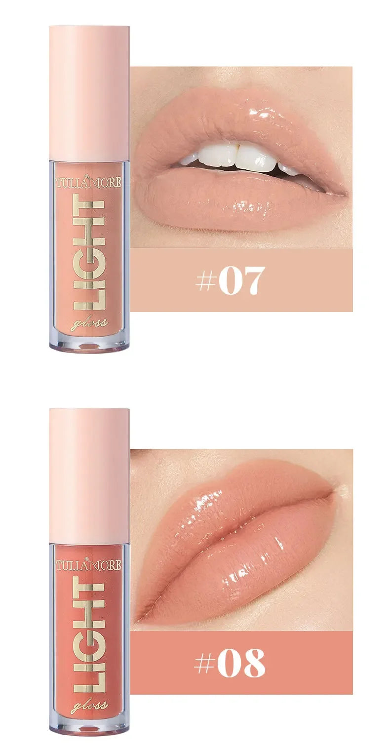 12-Color Lip Gloss Waterproof Long-lasting Moisturizing Lipstick Mirror Nude Lip Gloss Plain Lip Gloss Oil