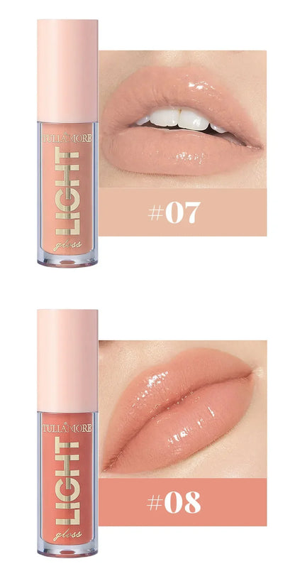 12-Color Lip Gloss Waterproof Long-lasting Moisturizing Lipstick Mirror Nude Lip Gloss Plain Lip Gloss Oil