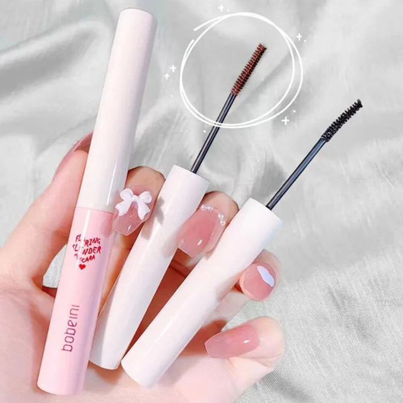 Brown Matte Mascara Makeup Ultra-Fine Brush Lengthens Eyelashes Waterproof Fast Dry Black Natural Curling Mascara Comestics