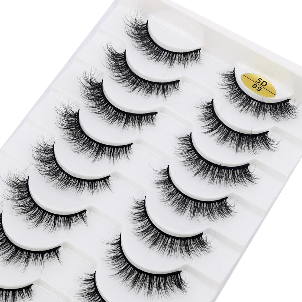 10 pairs Lashes Fluffy Soft Russian volumes Mink Lashes 3D Mink Eyelashes Lashes Reusable Fluffy False Lashes russian extensions