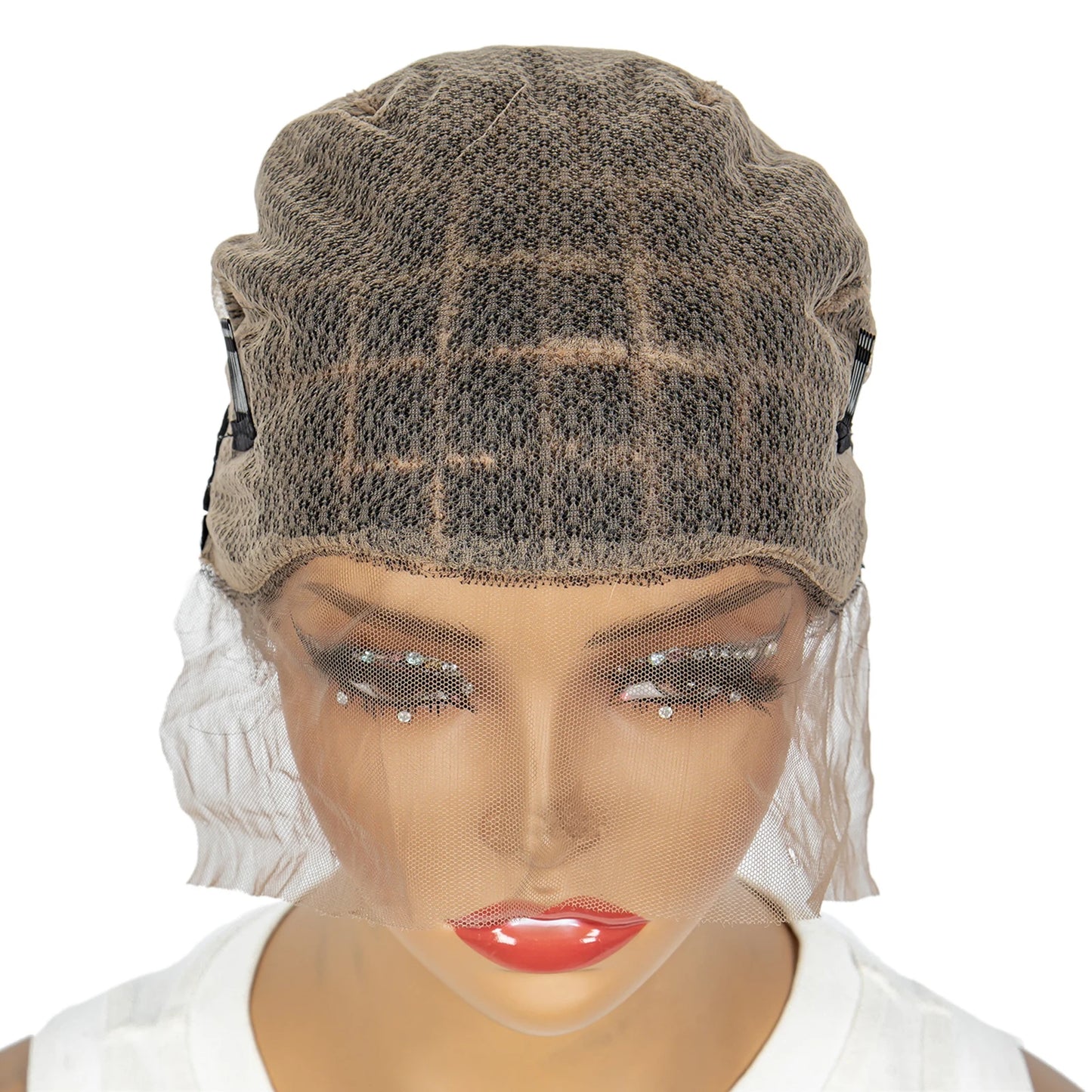 Lace Crochet Wig Cap Braided Wig Cap for Black Women Lace Front Pre Knot Full Lace Cap HD Full Lace Crotchet Cap with Baby Hair