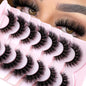 Mink Lashes Natural Look False Eyelashes Wispy Cat Eye Lashes Fluffy 3D Mink Lashes Natural Fake Lashes Strip Lashes Pack 7Pairs
