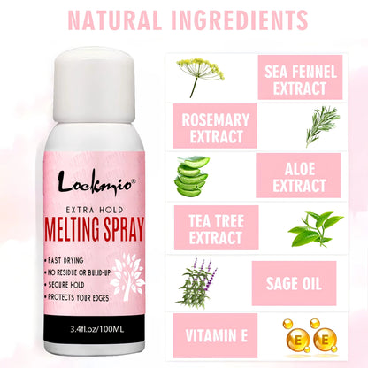 LOCKMIO Melting Spray Glue Adhesive Remover Edge Control Wax Stick Band Brush Hair Extension Kit For Lace Wig