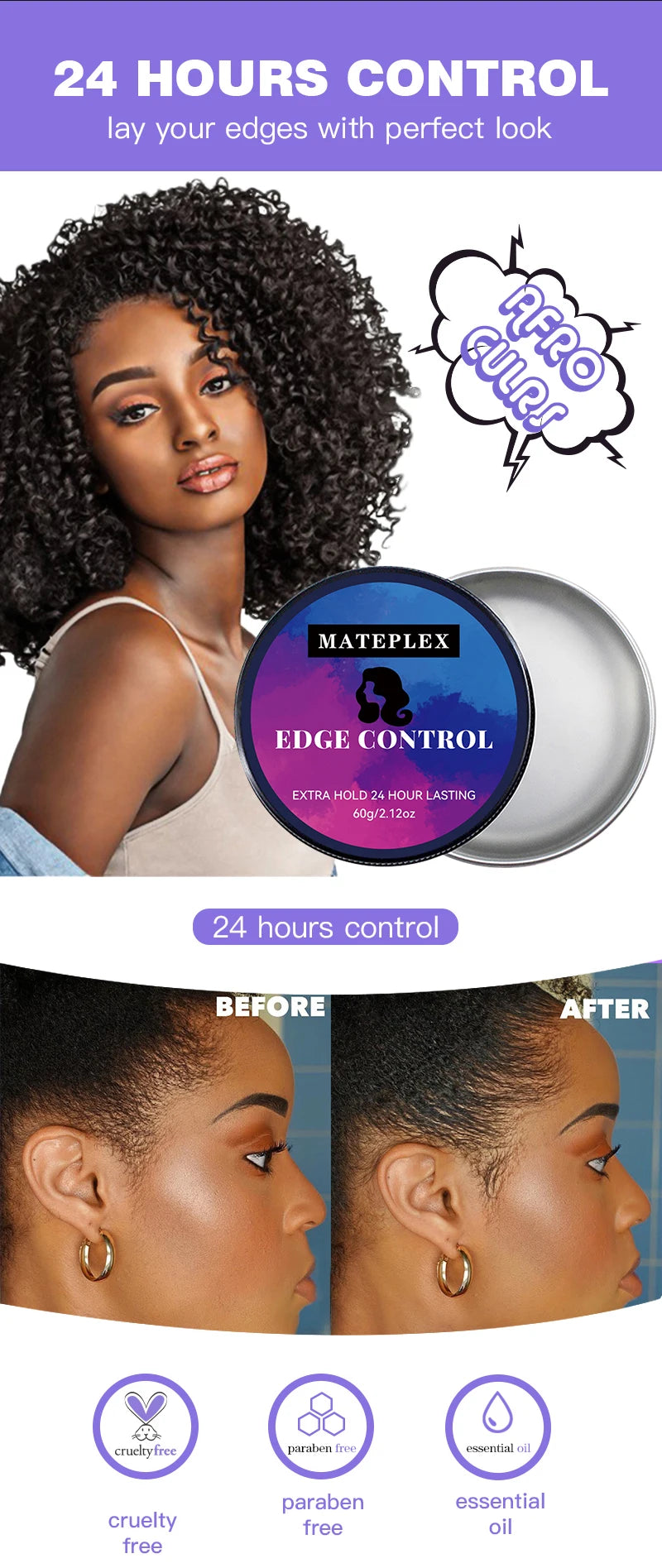 4PCS/Lot Wig Glue for Lace Waterproof Lace Glue Adhesive Strong Hold Hair Edge Control Melt Band Hair Brush Wig Installation Kit