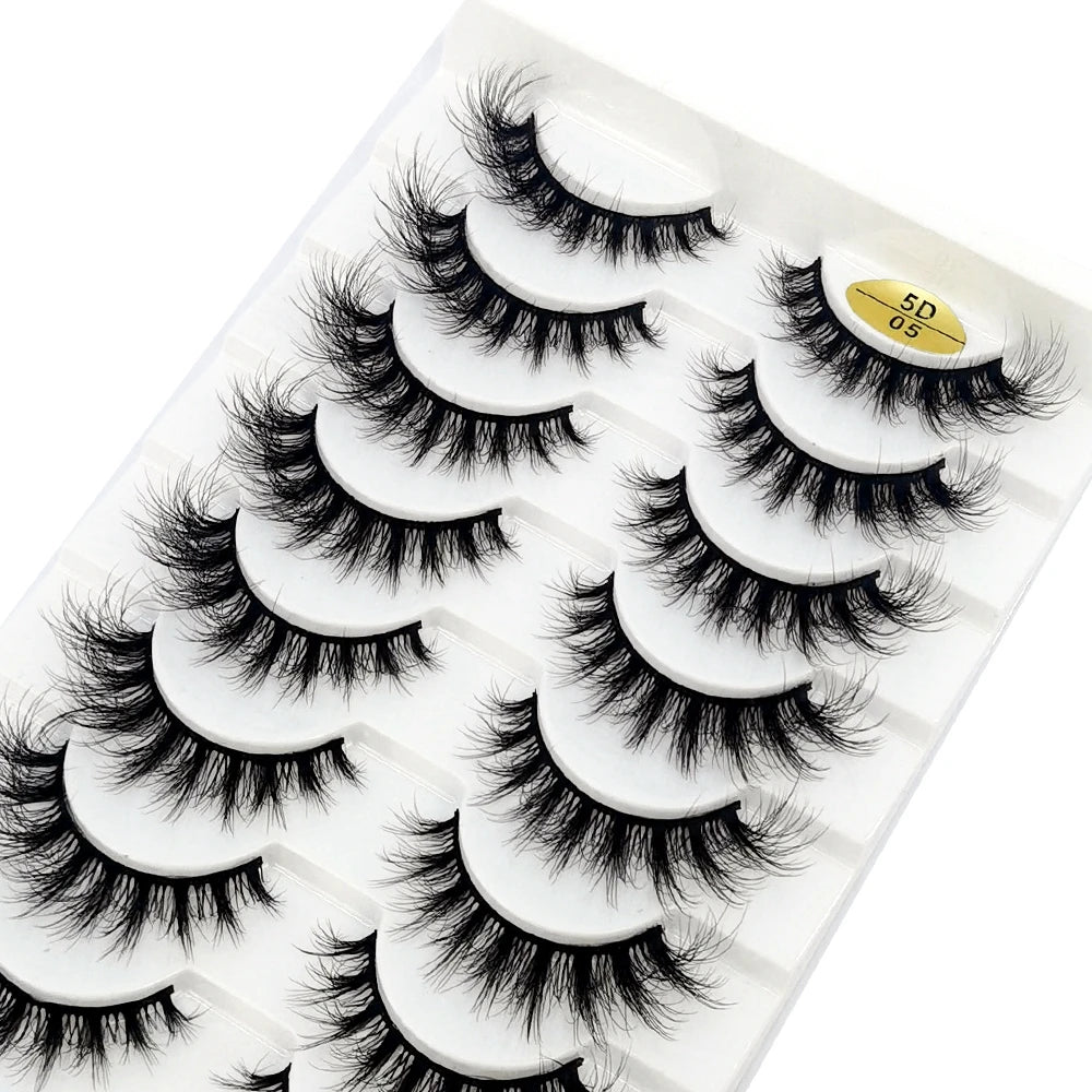 10 pairs Lashes Fluffy Soft Russian volumes Mink Lashes 3D Mink Eyelashes Lashes Reusable Fluffy False Lashes russian extensions