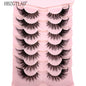 NEW 7Pairs Cat Eye Lashes Faux Mink Eyelashes Natural long Full Strip Lashes Winged End Eye Elongated Fake Lashes Soft Eyelashes
