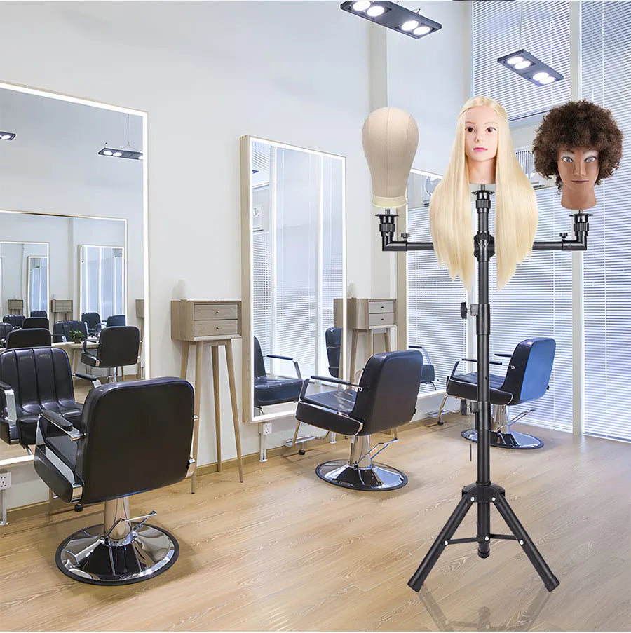 Multifunction Three Holders Wig Stand Wig Tripod Wig Mannequin Head Stand For Canvas Block Mannequin Head / Training Doll Head