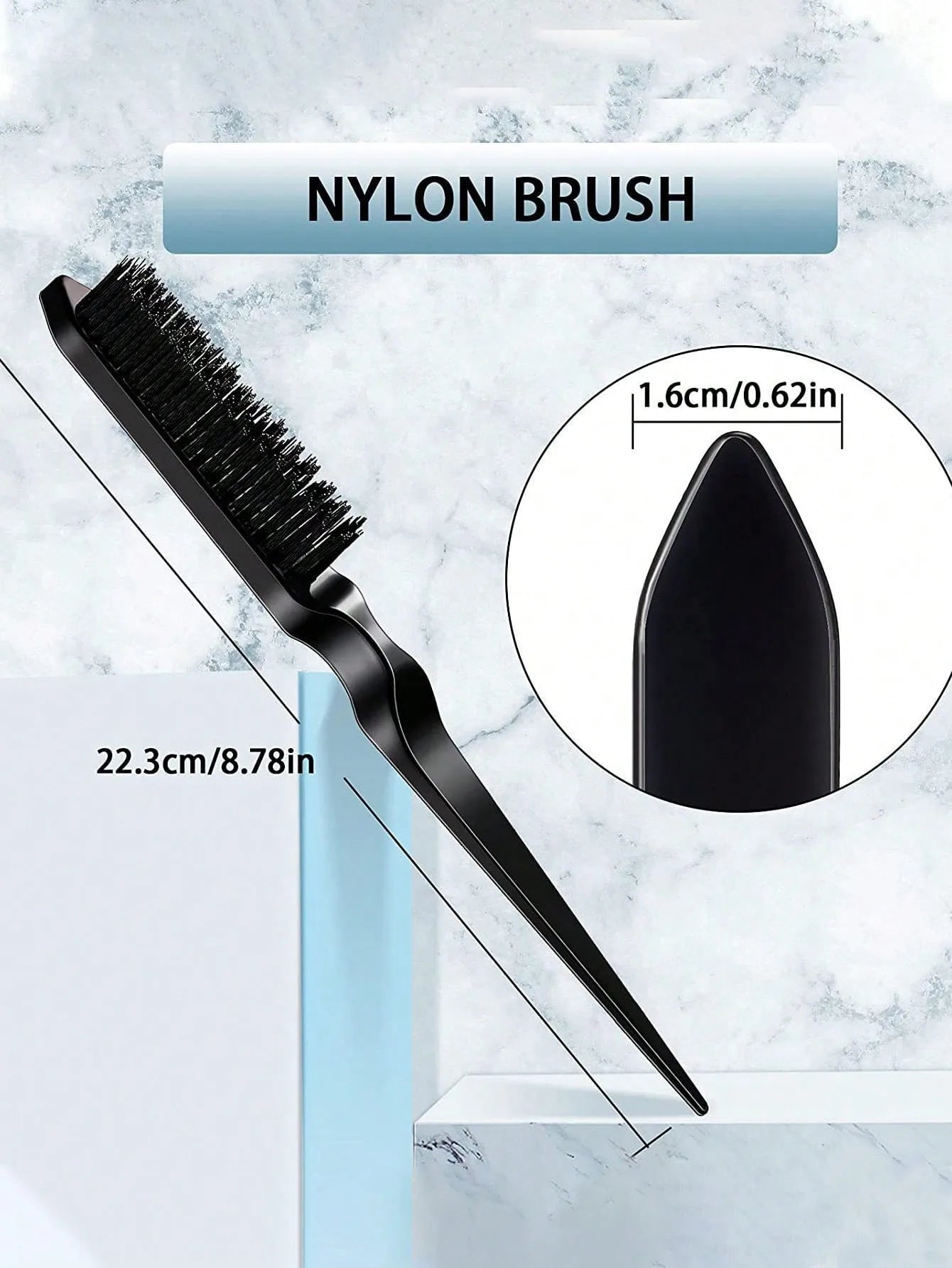 3pcs styling comb set with triple tear hair brush mouse tail comb edge brush,salon hair styling tool Special for real hair wigs