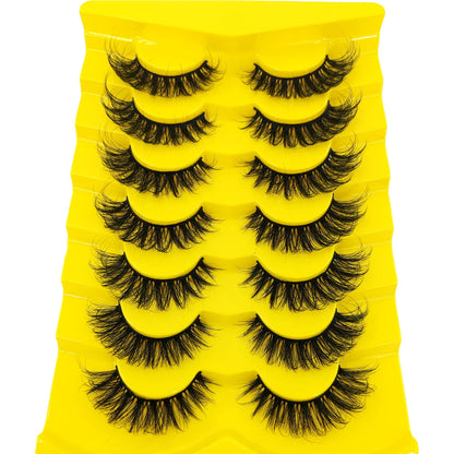 7 Pairs Russian Strip Lashes DD Curl Lashes Pack Fluffy False Lashes russian Lashes Pack Fluffy False Lashes russian extensions