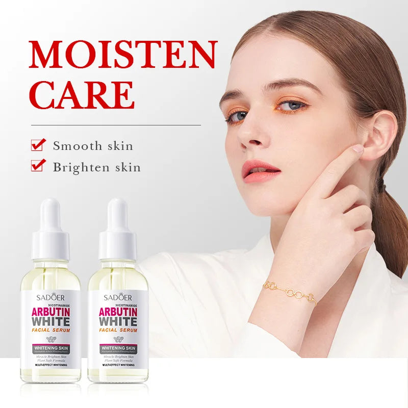 SADOER Arbutin Face Serum Moisturizing Nourishing Firming Brightening Face Serum Facial Essence Skin Care Products