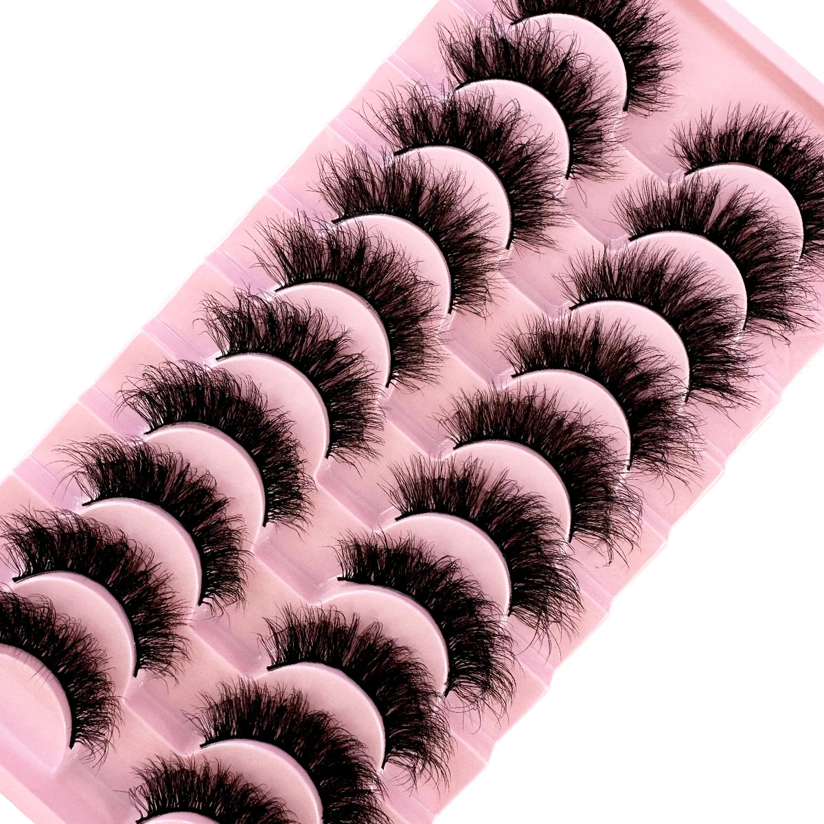 10Pairs 8D Mink Lashes Natural Mink False Eyelashes Dramatic Volume Fake Eyelash Extension Faux Cils Wholesale Makeup Tool
