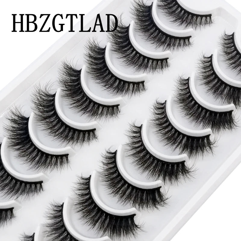 10 pairs Lashes Fluffy Soft Russian volumes Mink Lashes 3D Mink Eyelashes Lashes Reusable Fluffy False Lashes russian extensions