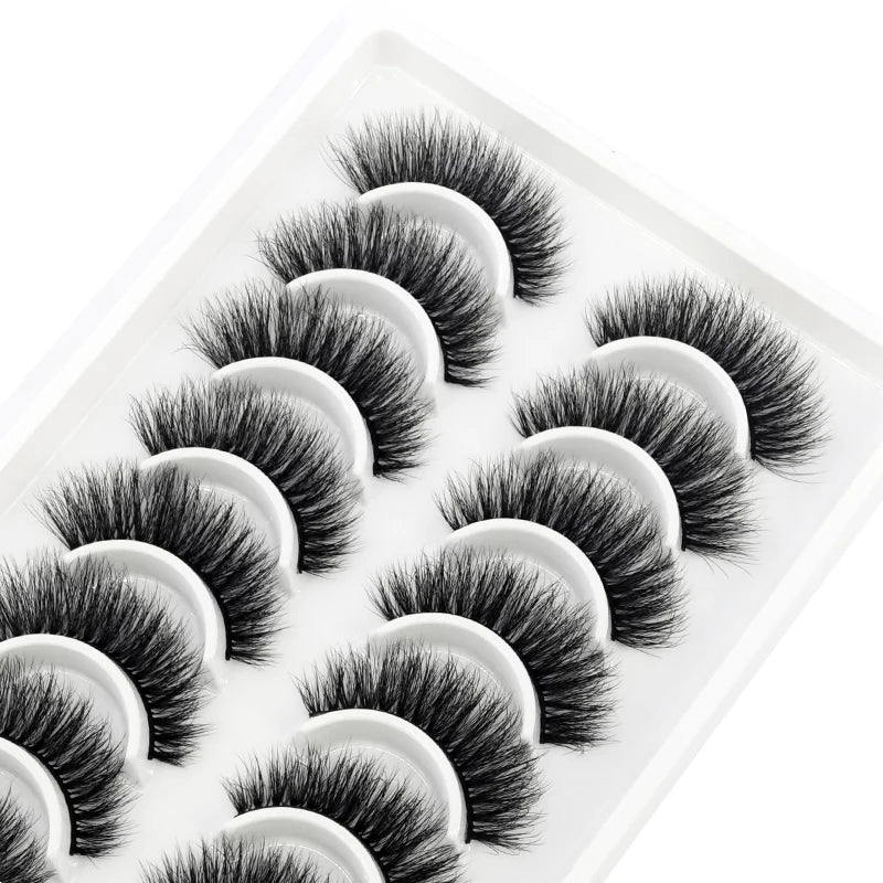 10 pairs Lashes Fluffy Soft Russian volumes Mink Lashes 3D Mink Eyelashes Lashes Reusable Fluffy False Lashes russian extensions