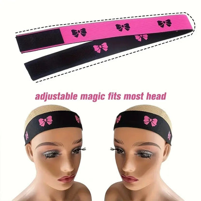 4pc Adjustable Lace Melting Band For Wigs Edge Wrap To LayEdges - Wig Band For Lace Frontal Melt ,Wigs Supplies, Sports Headband