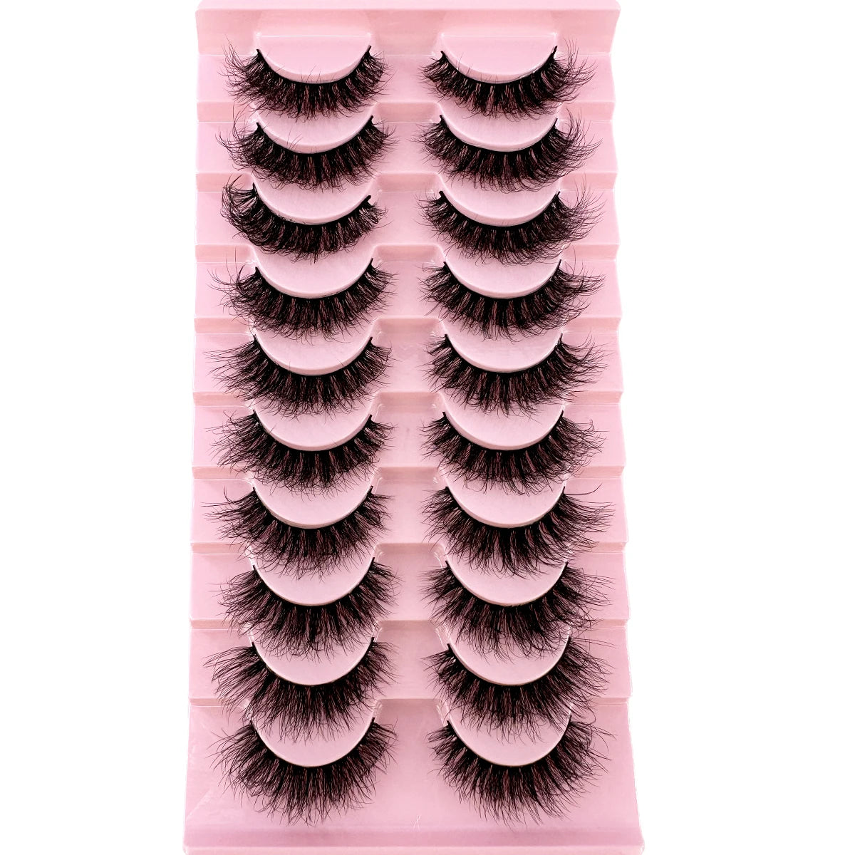 10Pairs 8D Mink Lashes Natural Mink False Eyelashes Dramatic Volume Fake Eyelash Extension Faux Cils Wholesale Makeup Tool