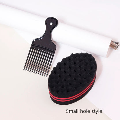 2pcs/set of wide toothed brush combs insertion type comb and African style sponge brush Special for real hair wigs