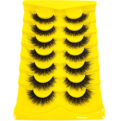 7 Pairs Russian Strip Lashes DD Curl Lashes Pack Fluffy False Lashes russian Lashes Pack Fluffy False Lashes russian extensions