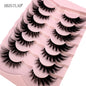 NEW 7Pairs Cat Eye Lashes Faux Mink Eyelashes Natural long Full Strip Lashes Winged End Eye Elongated Fake Lashes Soft Eyelashes