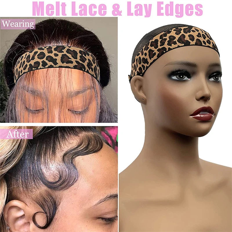 1pcs Elastic Band for Wig Edges Wrap Wig Band Lace Melting Band to Lay Edges Baby Hair Edge Adjustable Wig Melt Bands