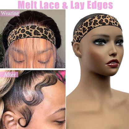 1pcs Elastic Band for Wig Edges Wrap Wig Band Lace Melting Band to Lay Edges Baby Hair Edge Adjustable Wig Melt Bands
