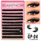 GROINNEYA Lashes Clusters Kit Mixed Individual Lashes Fluffy Faux Mink Lashes Soft Natural DIY Lashes Extension Set Makeup