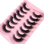 New 7 Pairs Mink Lashes Natural Look False Eyelashes Wispy Cat Eye Lashes Fluffy 3D Mink Lashes Natural Fake Lashes Strip Lashes