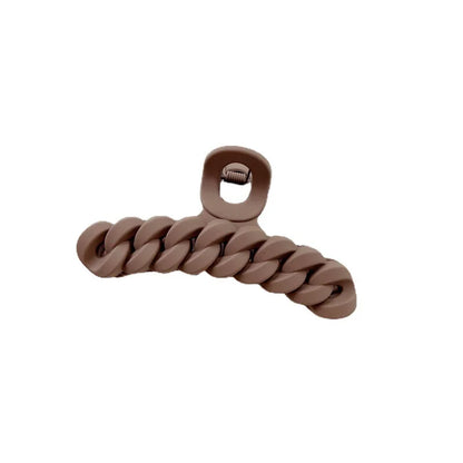 Vintage Chain Hair Claw Grab Clip Acrylic Large Hair Claw Hairpin Geometric Barrettes Crab Girl Headwear Hair Accessories